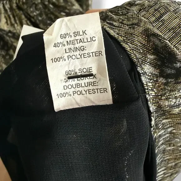 New w/Tags RAMY BROOK NEW YORK silk metallic snakeskin print evening dress gown - Picture 16 of 17